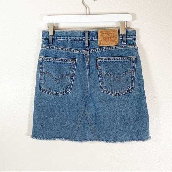 Levi's 512 Remade Vintage Denim Jean Skirt - Picture 2 of 4